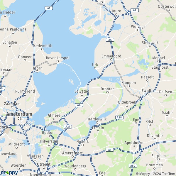 La carte du département Flevoland