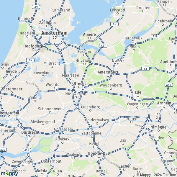 La carte du département Utrecht