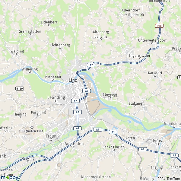 La carte du département Linz