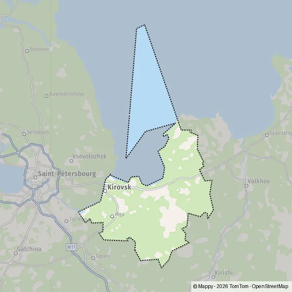 La carte du département Kirovskiy rayon