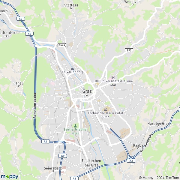 La carte du département Graz