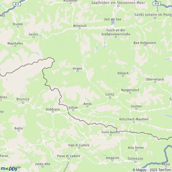 La carte du département Lienz