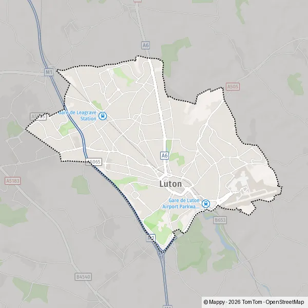 Carte Luton : plan de Luton et infos pratiques - Mappy