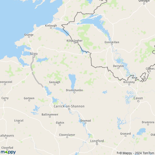 La carte du département Leitrim