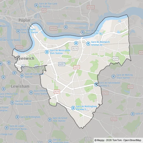 Plan Greenwich : carte de Greenwich (E14 9) et infos pratiques