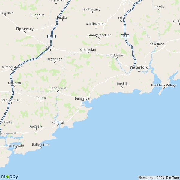 La carte pour la ville de Waterford E32-X91