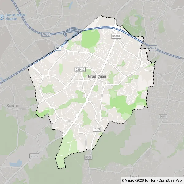 Carte Favard, 33170 Gradignan