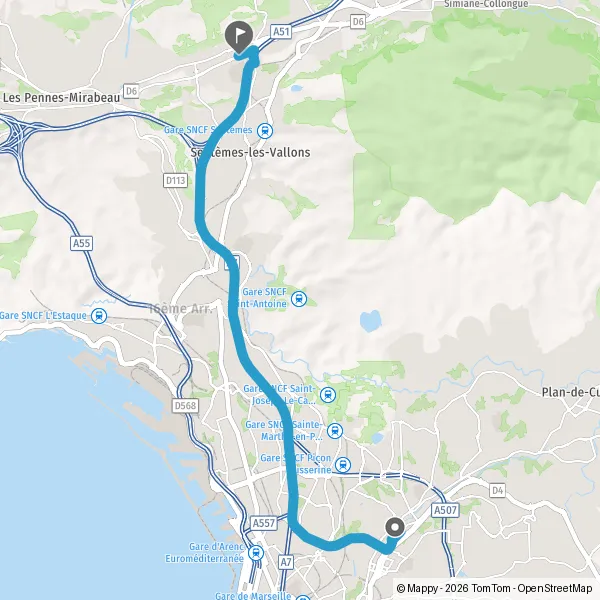 elfbar nachfüll pod läuft aus 13e Arrondissement, Marseille Plan de Campagne, Cabriès – Comparer les  trajets, la distance et les prix – Mappy