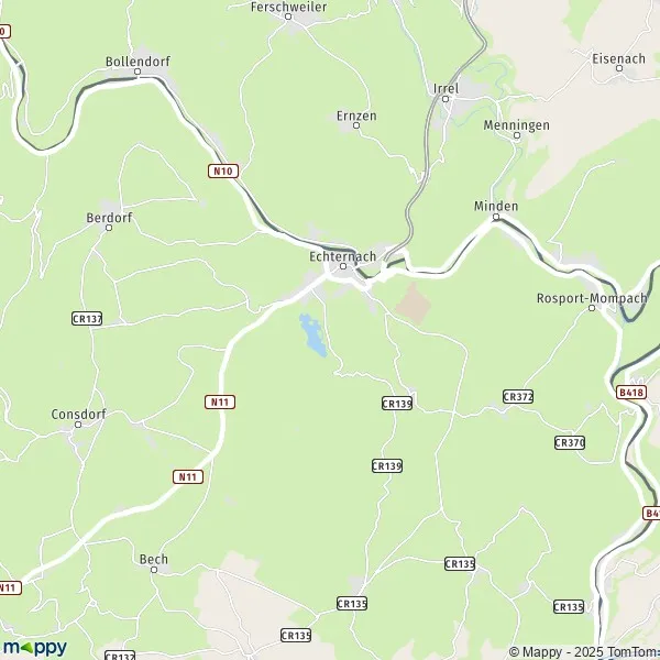 Plan Echternach carte de Echternach (L) et infos pratiques