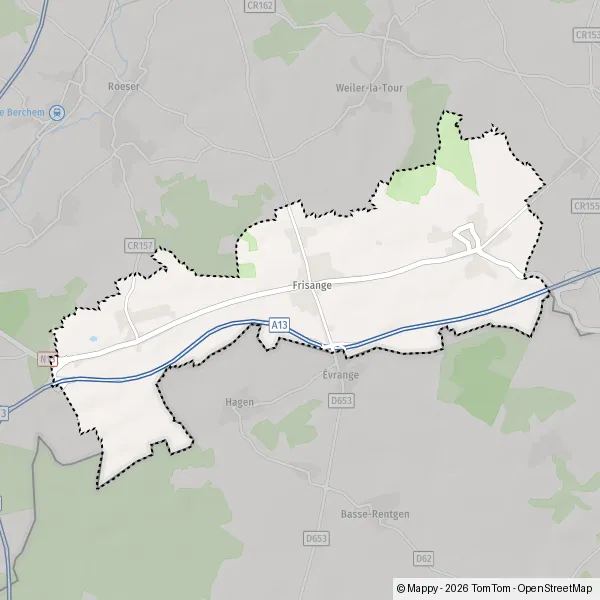 Plan Frisange : carte de Frisange (L) et infos pratiques