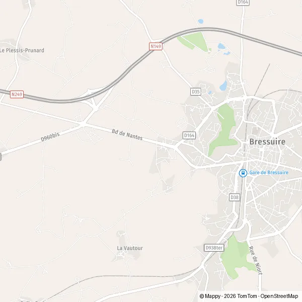 Carte Les Sicaudières, 79300 Bressuire