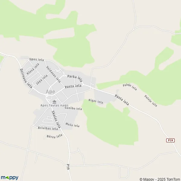 Plan Ape : carte de Ape (LV-4337) et infos pratiques