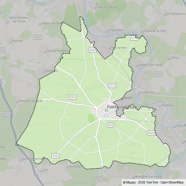 Carte Place d'Armes, 77300 Fontainebleau