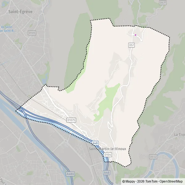 Carte Place du Village, 38950 Saint-Martin-le-Vinoux