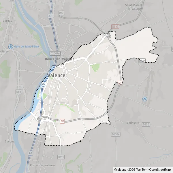 Carte Place Jean Rostand, 26000 Valence