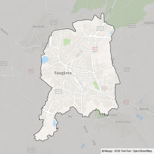 Carte Promenade du Gué Maheu, 35300 Fougères