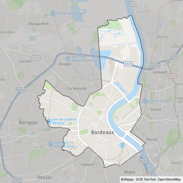 Carte Quartier du Lac, 33300 Bordeaux
