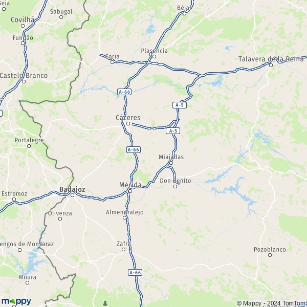 Carte Estrémadure plan de Estrémadure et infos pratiques Mappy