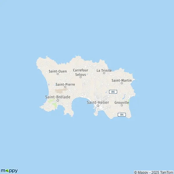 Carte Jersey plan de Jersey et infos pratiques Mappy