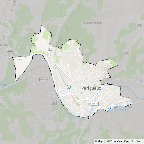 Carte Rond-point Suzanne Noël, 24000 Périgueux