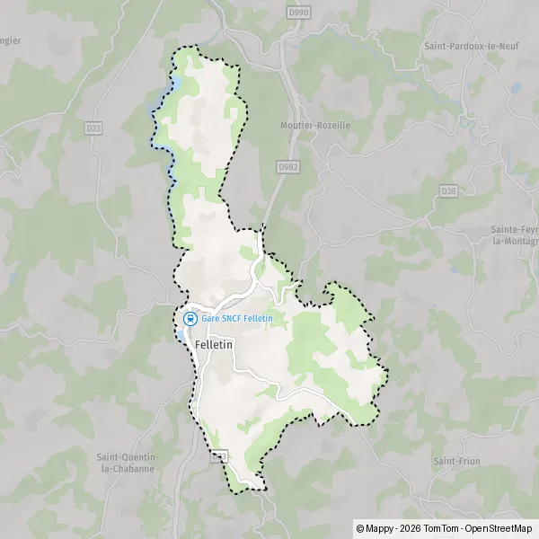 Carte Route d'Aubusson, 23500 Felletin