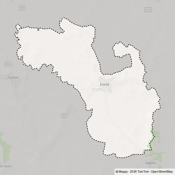 Carte Route de Saint-Calais, Évaillé, 72120 Val-d'Étangson