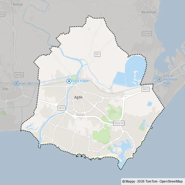 Carte Route de Sète, 34300 Agde
