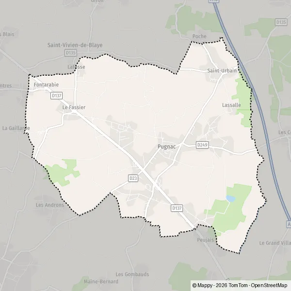 Carte Route du Canton, 33710 Pugnac