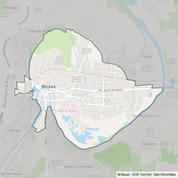 Carte Rue Ampère, 77100 Meaux
