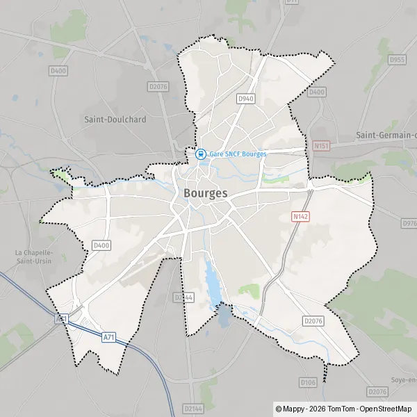 Carte Rue Charles de Bange, 18000 Bourges