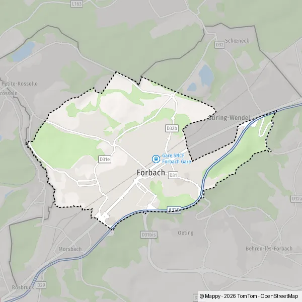 Carte Rue de Forbach, 57600 Oeting