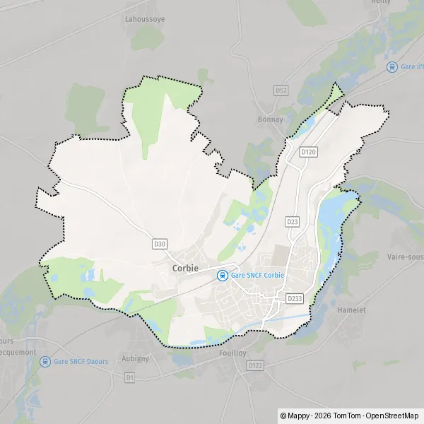 Carte Rue de l'Enclos, 80800 Corbie
