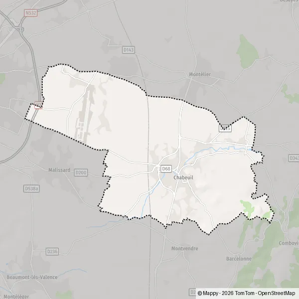 Carte Rue de l'Hôpital, 26120 Chabeuil