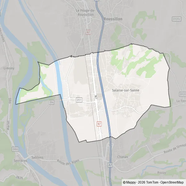 Carte Rue de la Fontanaise, 38150 Salaise-sur-Sanne