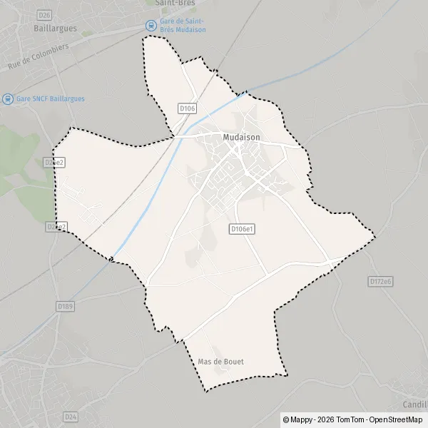 Carte Rue de la Garrigue, 34130 Mudaison