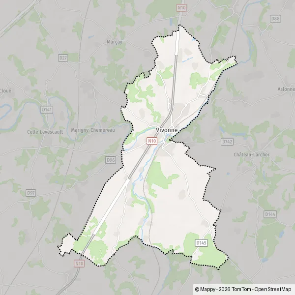 Carte Rue de la Mairie, 86370 Vivonne