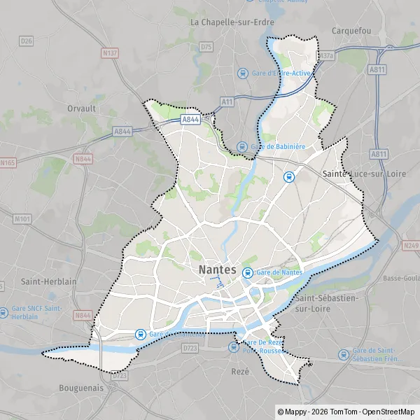 Carte Rue de la Mitrie, 44000 Nantes