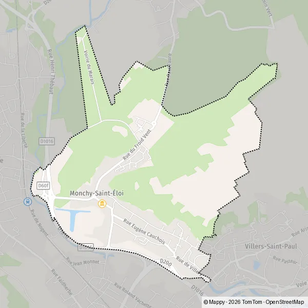 Carte Rue de la République, 60290 Monchy-Saint-Éloi
