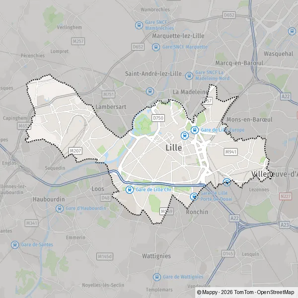 Carte Rue du Capitaine Michel, 59000 Lille