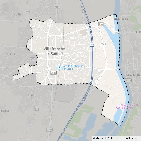 Carte Rue du Nizerand, 69400 Villefranche-sur-Saône