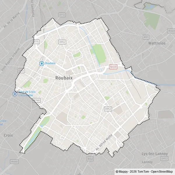 Carte Rue Jacquard, 59100 Roubaix