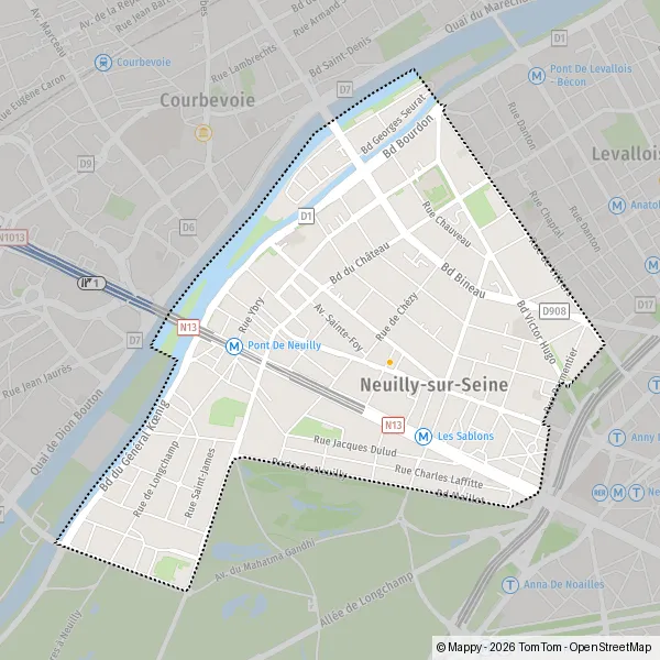 Carte Rue Paul Chatrousse, 92200 Neuilly-sur-Seine