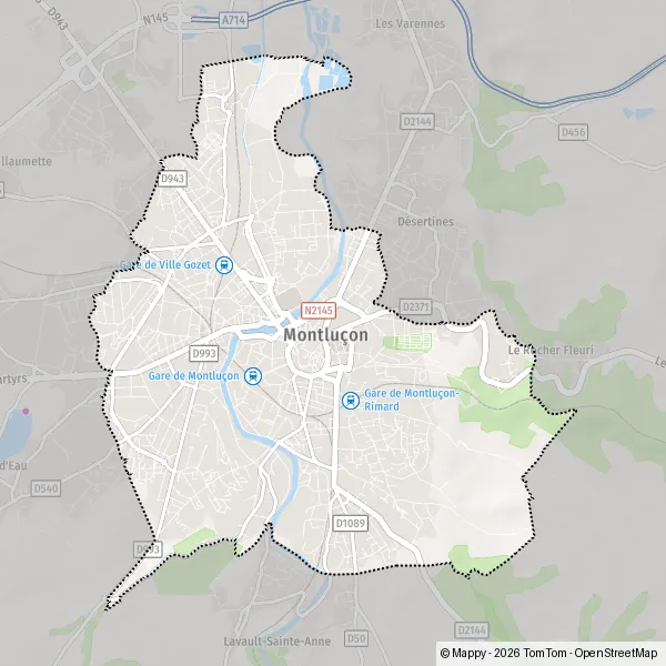Carte Rue Paul Constans, 03100 Montluçon