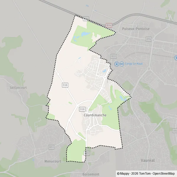 Carte Rue Raymond Berrivin, 95800 Courdimanche