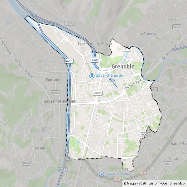 Carte Rue Revol, 38000 Grenoble