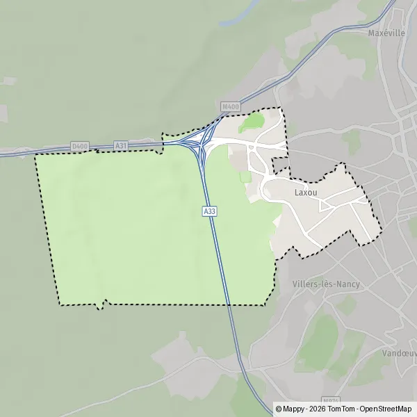 Carte Rue Voltaire, 54520 Laxou