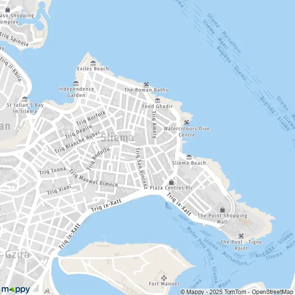 Plan Sliema carte de Sliema (SLM) et infos pratiques
