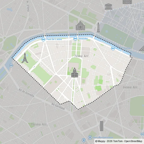 Carte Tour Eiffel, 75007 Paris